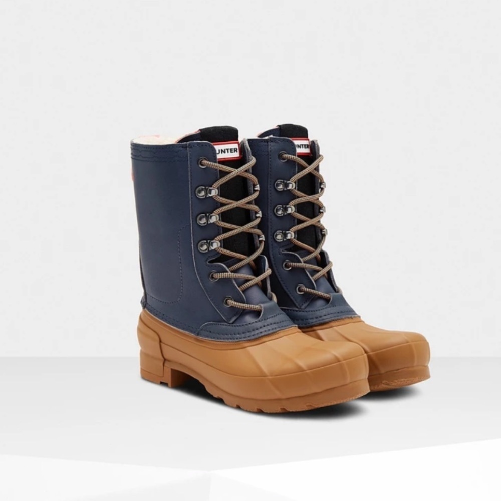 Hunter Women’s Lace Up Waterproof Duck Boots NEW